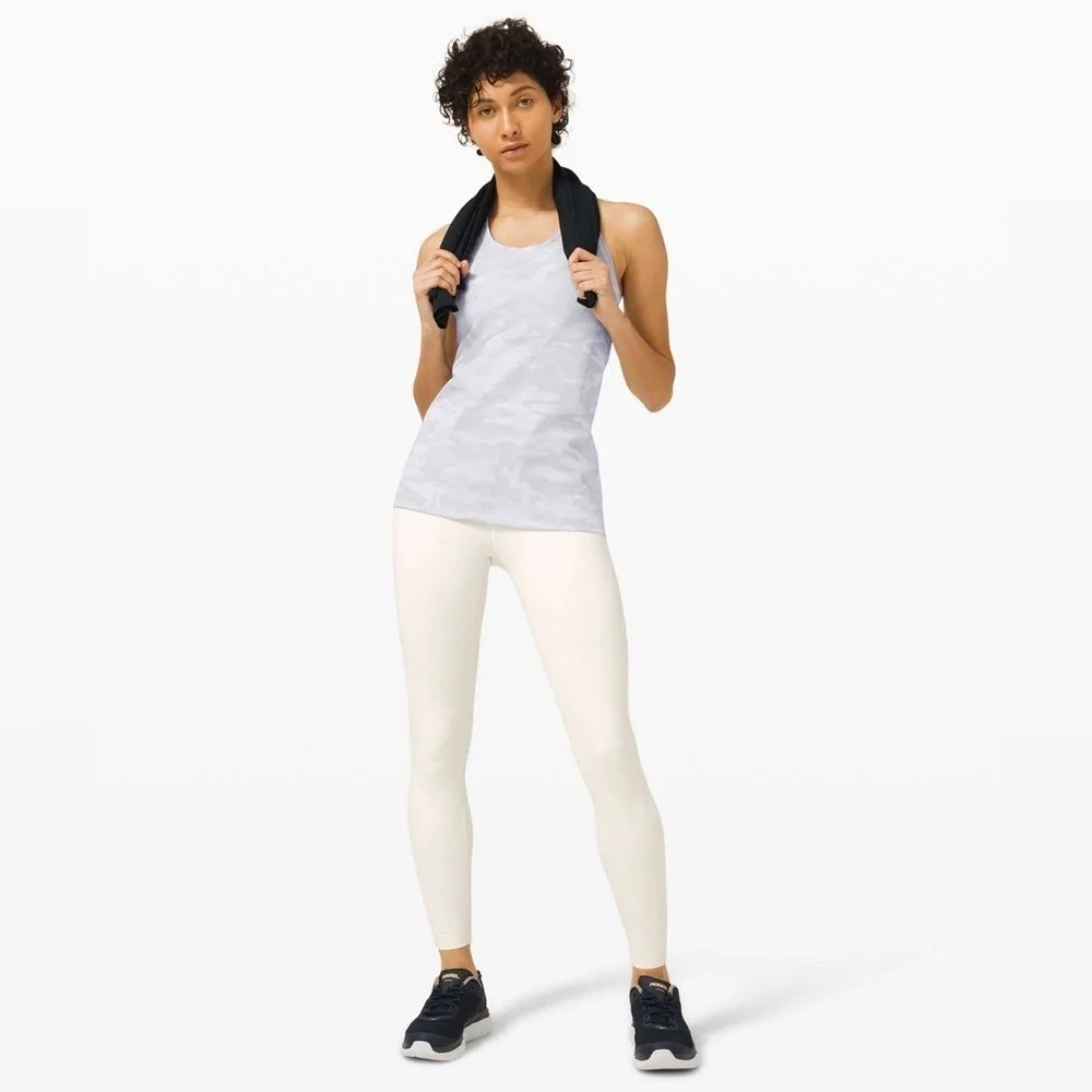 Lululemon Cool Racerback Luxtreme Incognito Camo Jacquard Alpine White Starlight